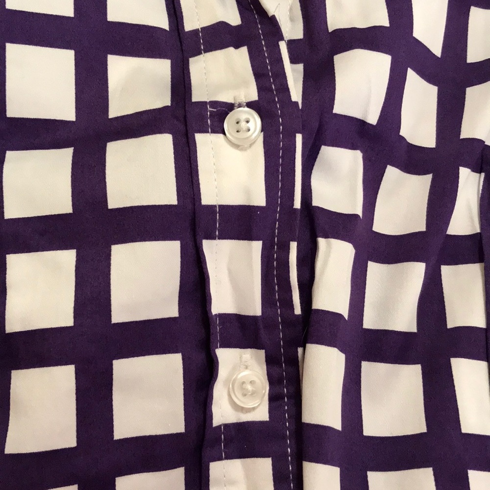 Fun purple and white shirt NWT size XS - Picture 2 of 5